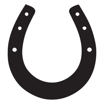 Good Luck Horseshoe Silhouette Illustration Equestrian Symbol vector