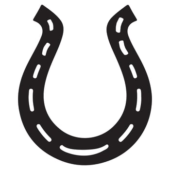 Lucky Horseshoe Silhouette Illustration Symbol Good Fortune vector