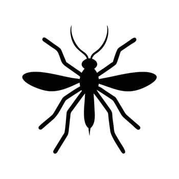 Mosquito Silhouette Icon vector