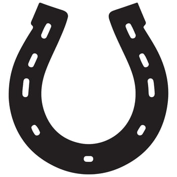 Horseshoe Silhouette Image Symbol Luck Good Fortune vector