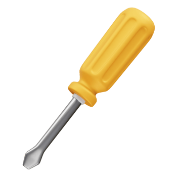 Screwdriver icon 3d render illustration png