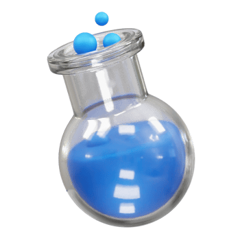 Science Experiment in a Flask icon 3d render. chemical jar icon render illustration png