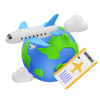 Travel the World icon 3d render illustration png