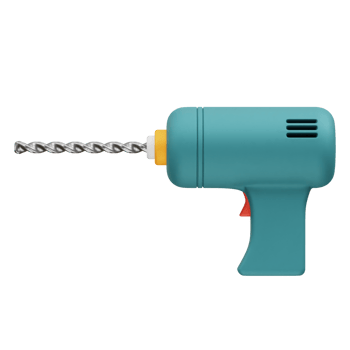 electric drill machine icon 3d. Blue Electric Drill with Metal Drill icon 3d render Drill machine icon 3d rendering illustration png