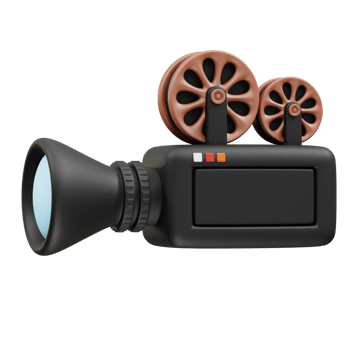 Movie Camera icon 3d rendering illustration png