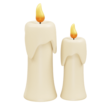 Candles icon rendering illustration 3d png