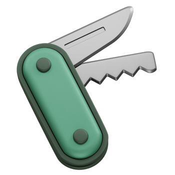 Pocketknife icon render 3d illustration png