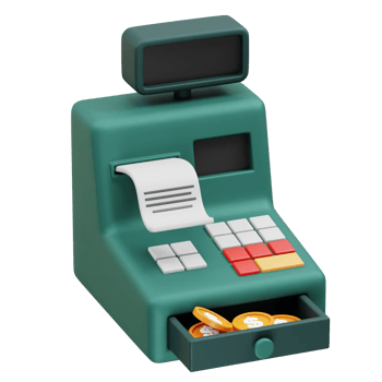 Cash Register icon 3d render Cash machine icon 3d render illustration png