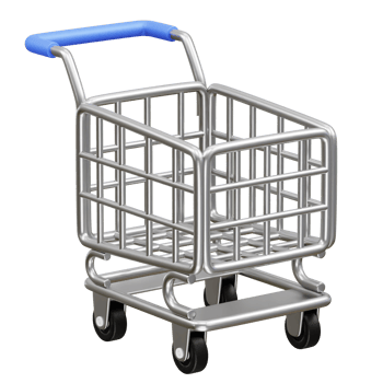 Shopping Cart icon 3d render illustration png