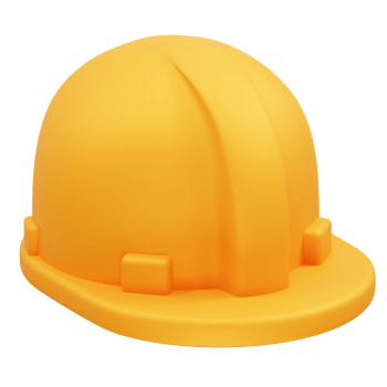 Safety helmet icon 3d. Worker helmet icon illustration 3d render png