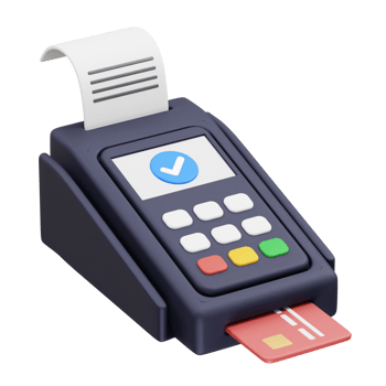 Payment Terminal 3D icon illustration. Pos terminal icon illustration 3d png