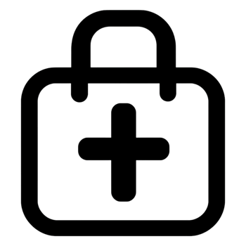 Medical First Aid Kit Icon with Cross Symbol for Emergency Use png