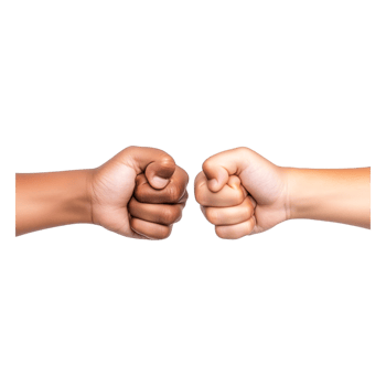 Diverse Hands Fist Bump Symbolizing Unity and Friendship png