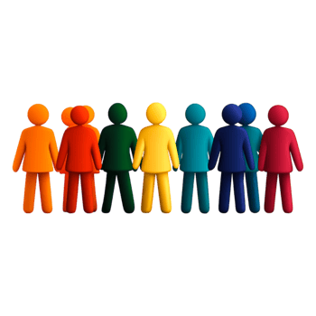 Colorful Diverse Group of People Representing Unity and Inclusion png