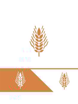 Wheat Crown Logo Design vector