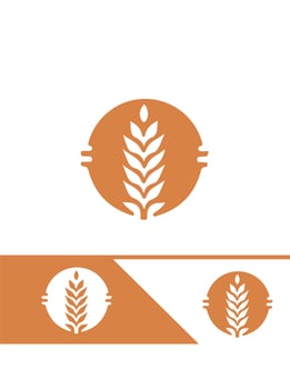 Sunrise Grain Wheat Logo Design vector