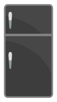 Refrigerator flat icon isolated on white background. vector