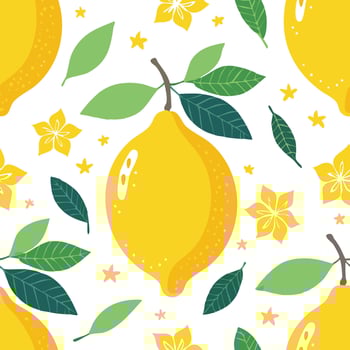 colorful seamless lemon pattern vector