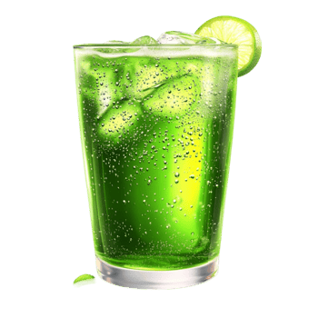 Green cocktail symbolizing reing flavor vibrant color and tropical vibes png
