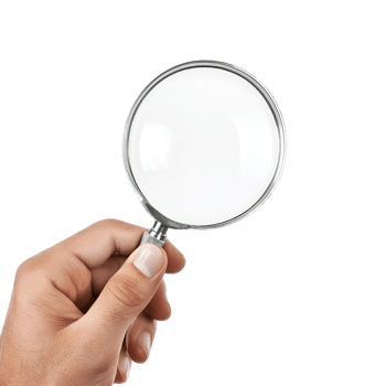Close Inspection Using a Magnifying Lens png