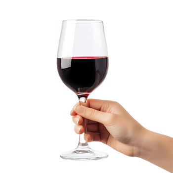 Celebratory Moment with Wine Glass in Hand png