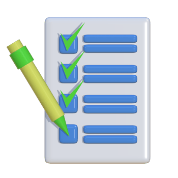 3D icon of a document containing some verified information. Suitable for business presentations and corporate assets png
