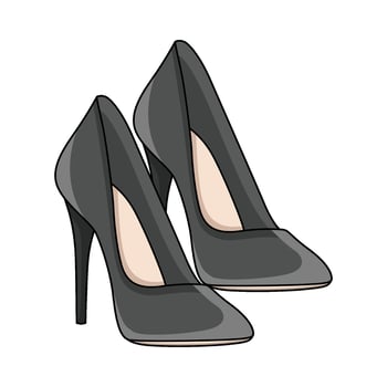 illustration of Black High Heels vector