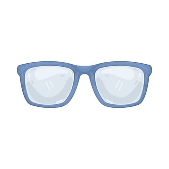 blue eyeglasses illustration vector