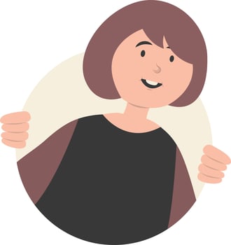 Illustration of People Peeking with Flat Cartoon Design vector