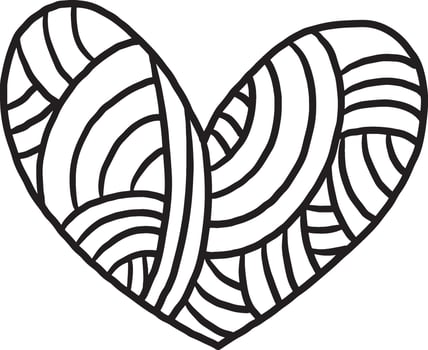 Artwork illustration of a heart vector