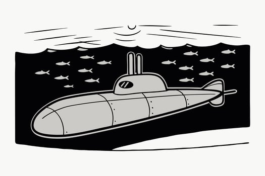 Deep Dive The Mysteries of the Submarine vector