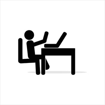 business silhouette icon vector