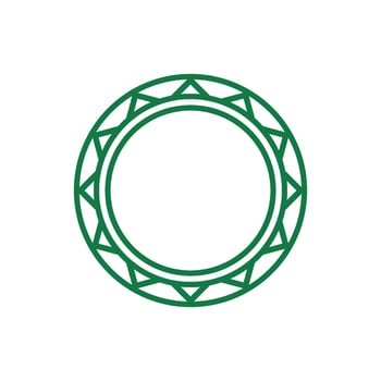 Green Ring Ornamental Logo Template Illustration Design. EPS 10. vector