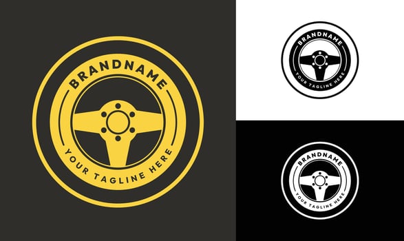 Racing Game Logo Design Template for Motorsports, Sim Racing, and Car Enthusiast Brands vector