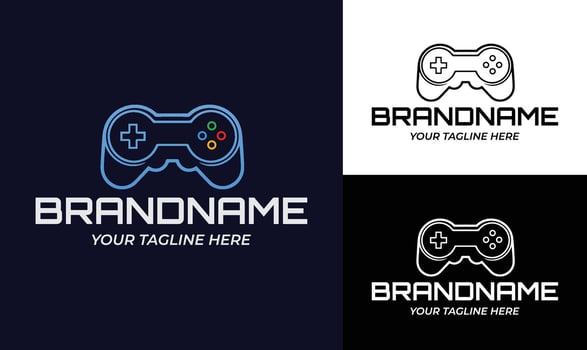 Futuristic Gaming Logo Design Template for Esports, Game Developers, and Streamers vector