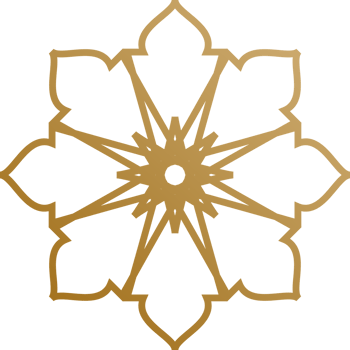Arabic floral gold color style line png