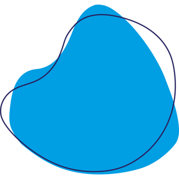 Liquid banner flat color style blue modern png