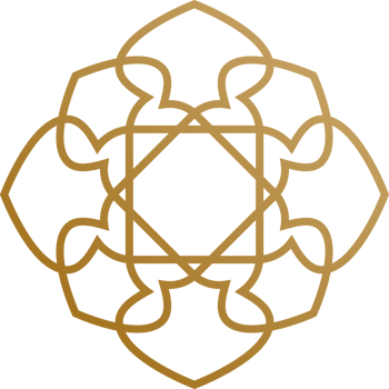 Arabic oriental floral gold color style outline png