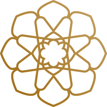 Arabic floral gold line style png