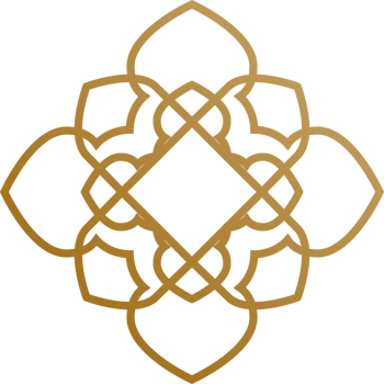 Arabic oriental floral golden color style line png