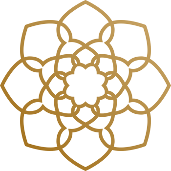 Arabic oriental floral gold line color png