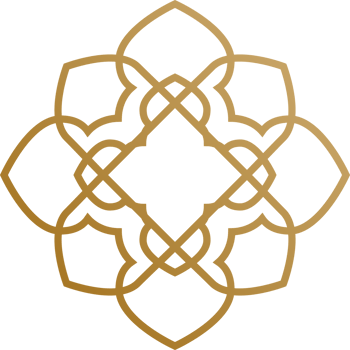 Arabic oriental traditional floral gold line color style png