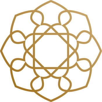 Arabic oriental floral gold line style png
