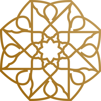 Arabic oriental floral gold color outline png