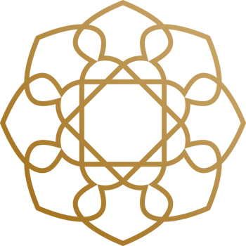 Arabic oriental floral gold color outline style png