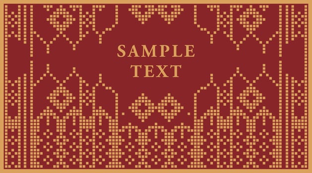 decorative red and gold background pattern vector