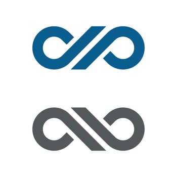Letter D P Infinity Logo Template Illustration Design. EPS 10. vector