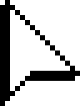 Cursor icon arrow flat style pixelated style png