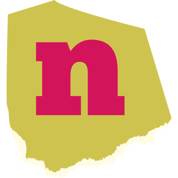 N letter modern typography on torn paper png