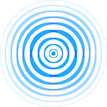 Radar icon blue color flat style png